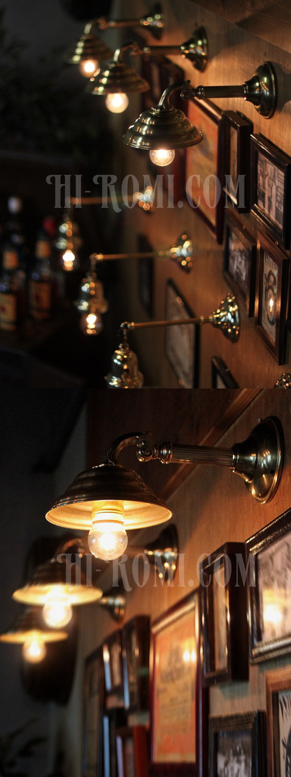 ヴィンテージビーハイブシェード真鍮製コロニアルブラケットA/ヴィクトリアンウォールランプ/壁掛け照明